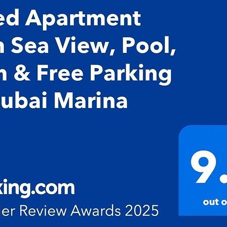1 Bed Apartment With Sea View, Pool, Gym & Free Parking In Dubai Marina Extérieur photo